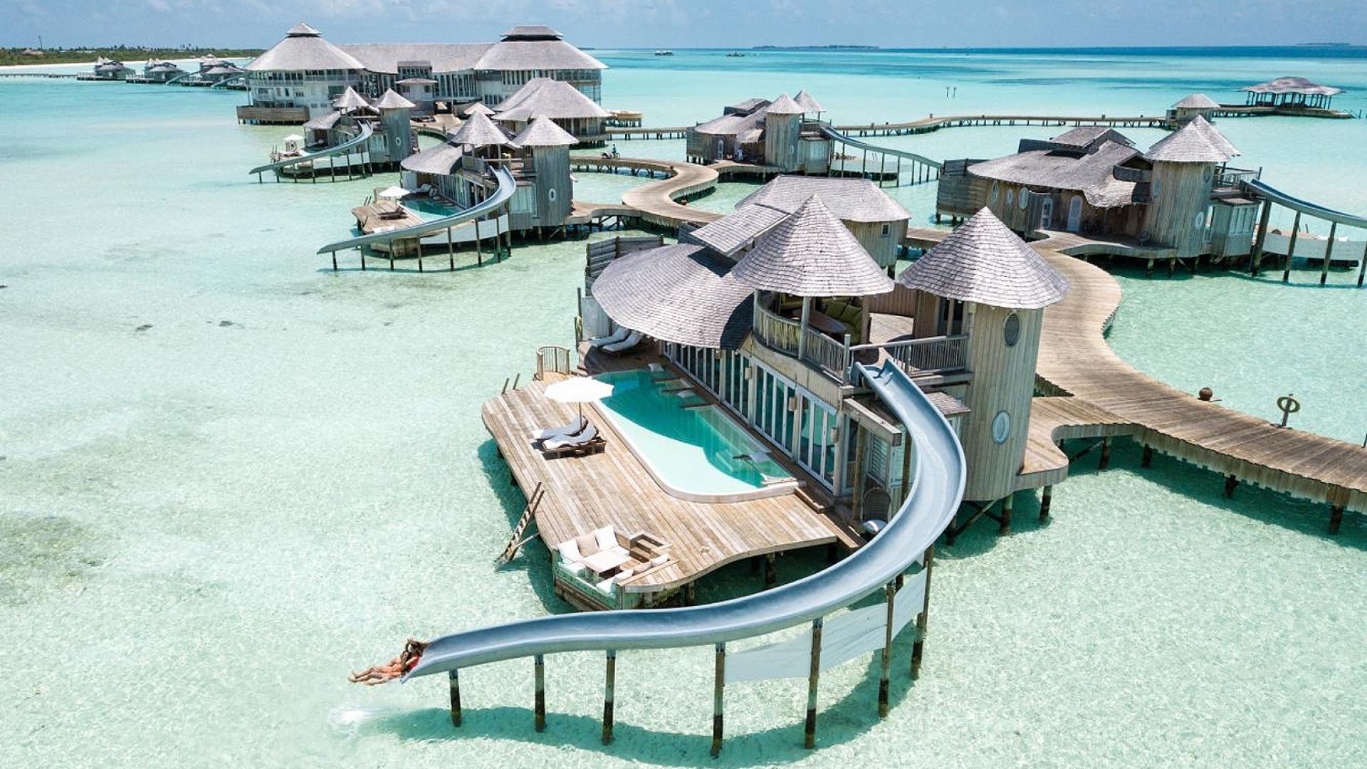 Waterslides on Soneva Jani