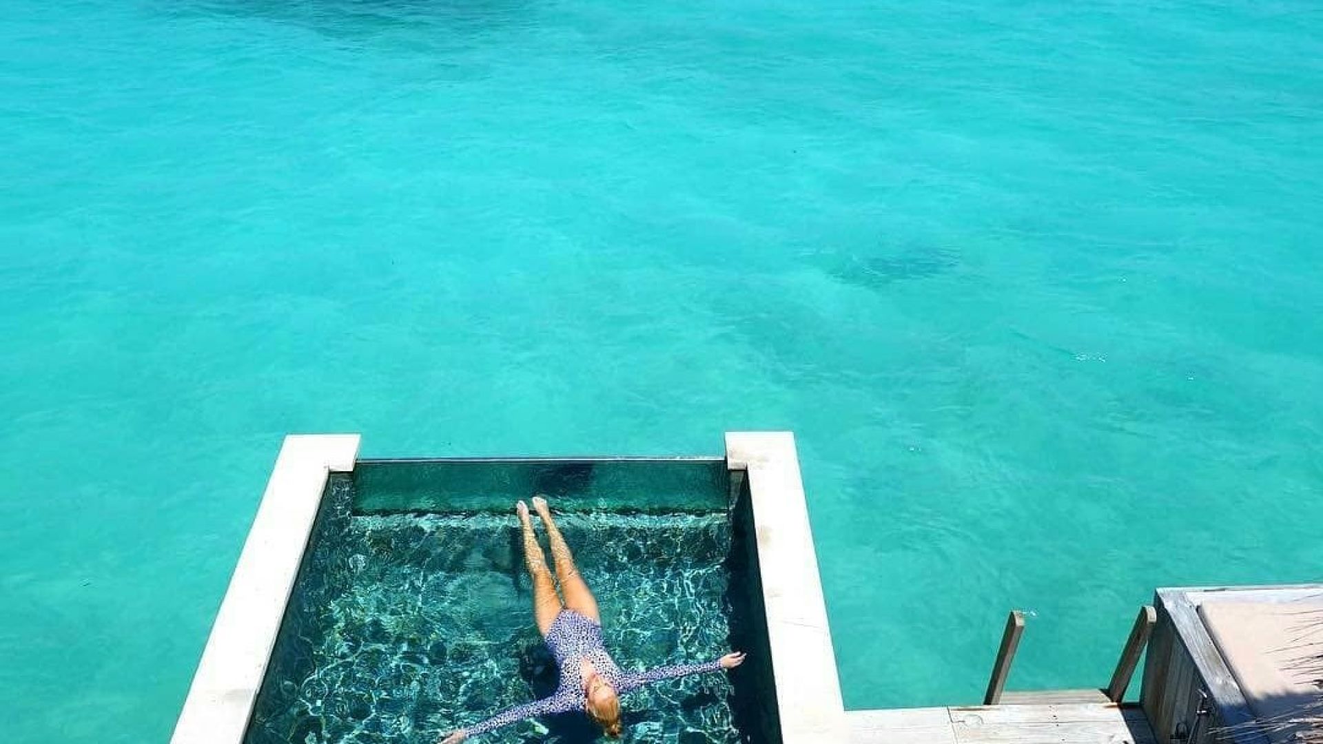 Bathtub view from Six Senses Laamu