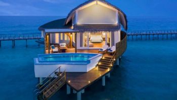 Over Water Pool Villa Sunset